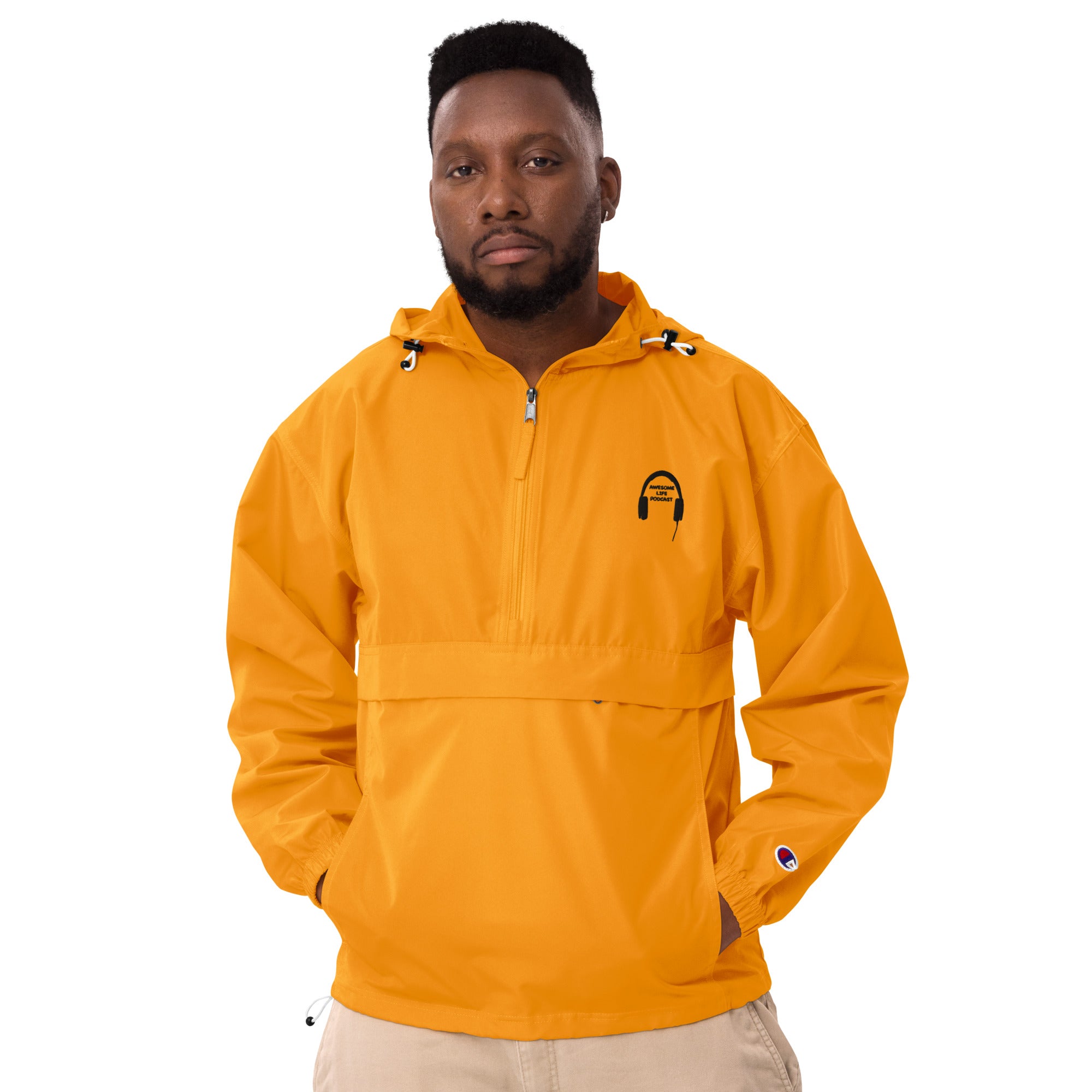 Awesomelife Podcast Embroidered Champion Packable Jacket