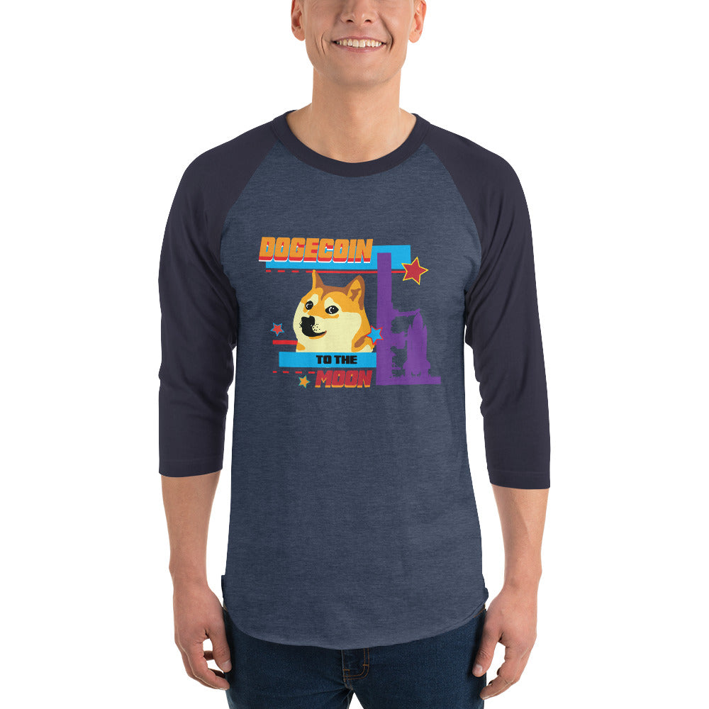 Crypto Life Doge TTM 3/4 sleeve raglan shirt