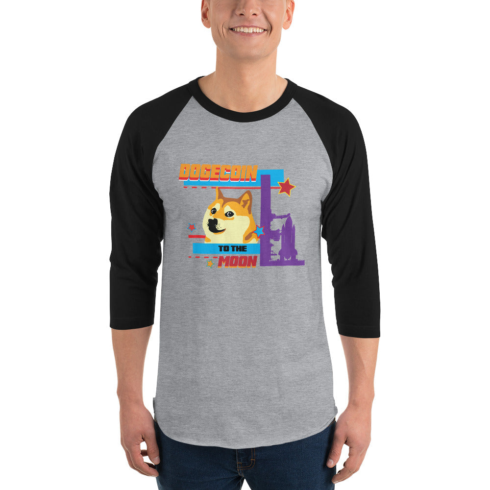 Crypto Life Doge TTM 3/4 sleeve raglan shirt