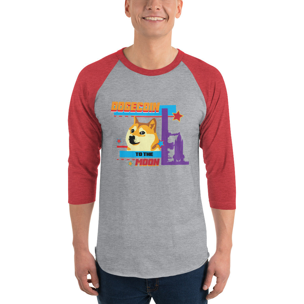 Crypto Life Doge TTM 3/4 sleeve raglan shirt