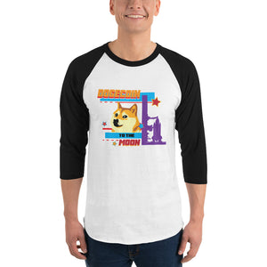 Crypto Life Doge TTM 3/4 sleeve raglan shirt