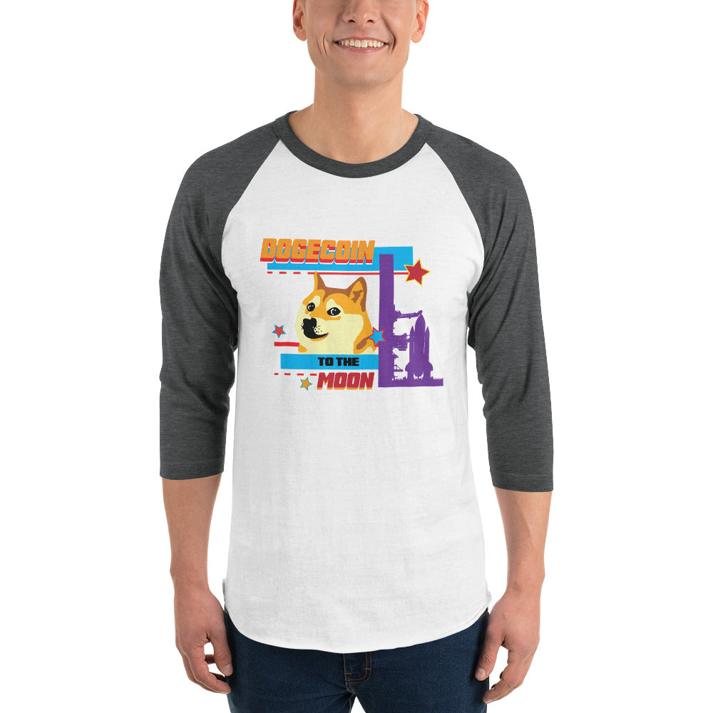 Crypto Life Doge TTM 3/4 sleeve raglan shirt