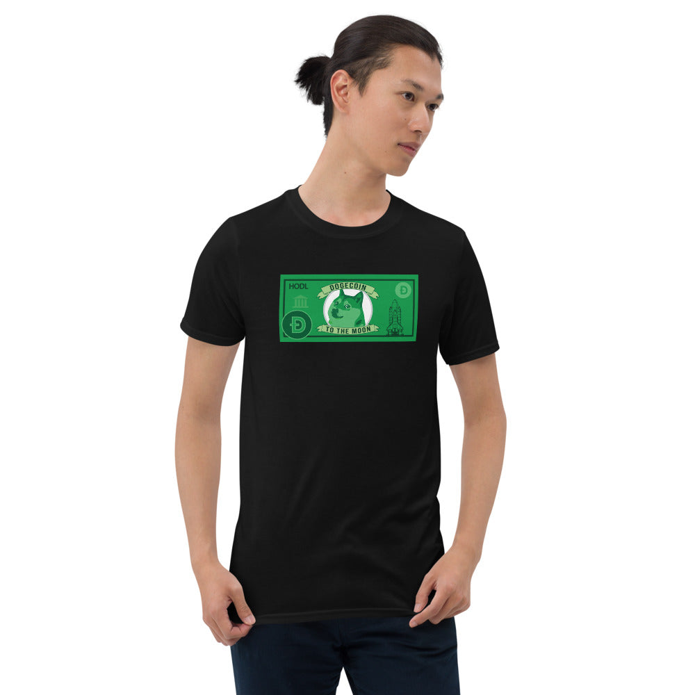 Crypto Life Doge Dollar Short-Sleeve Unisex T-Shirt