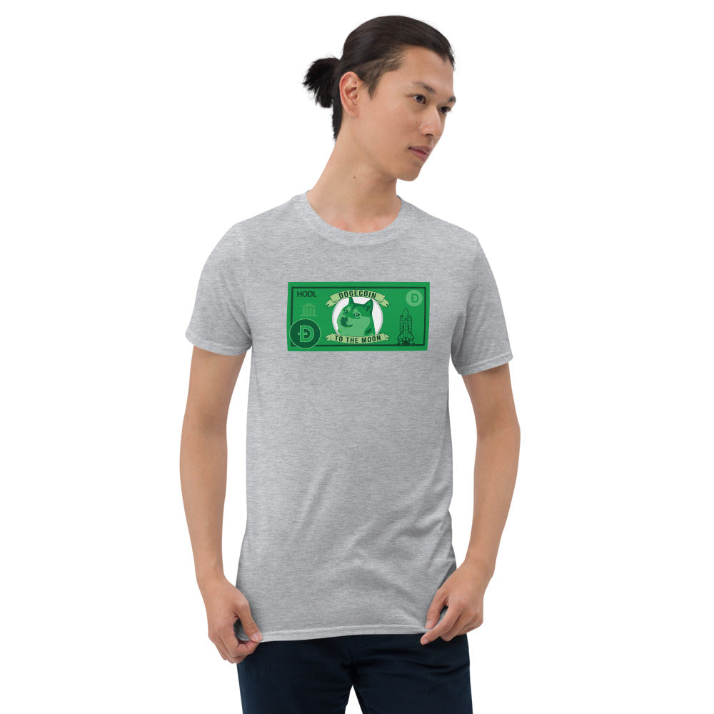 Crypto Life Doge Dollar Short-Sleeve Unisex T-Shirt