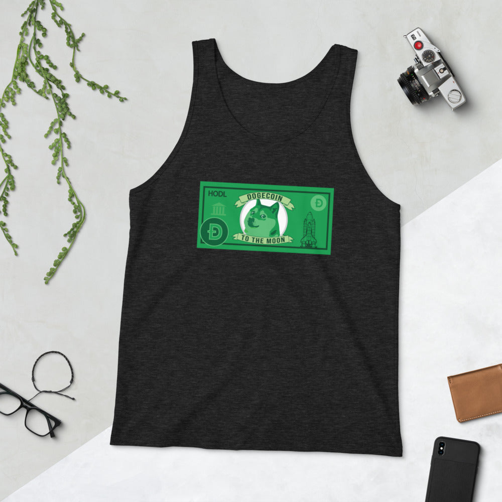 Crypto Life Doge Dollar Unisex Tank Top