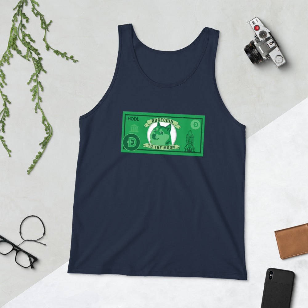 Crypto Life Doge Dollar Unisex Tank Top